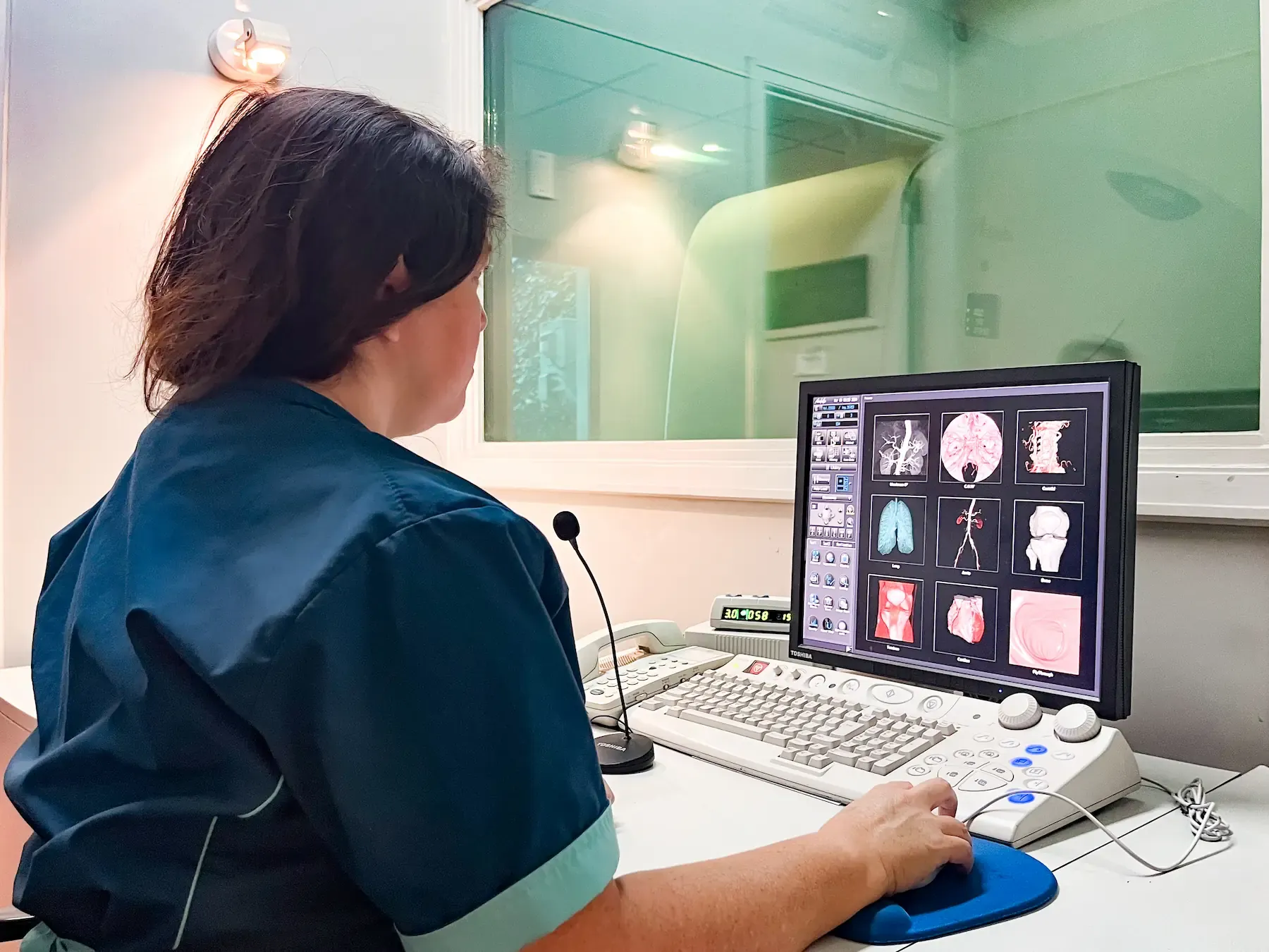 Sala de observación en Tomografía